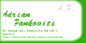 adrian pankovits business card